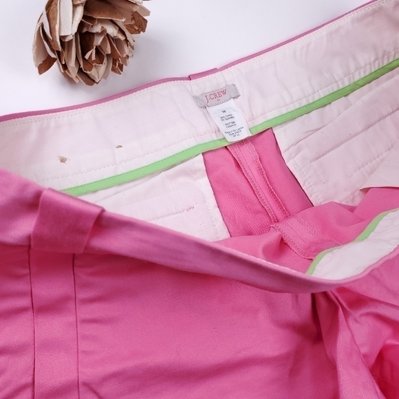 🔴 J. Crew Pink Cotton Side Zip Shorts Sz 10 - Picture 3 of 12